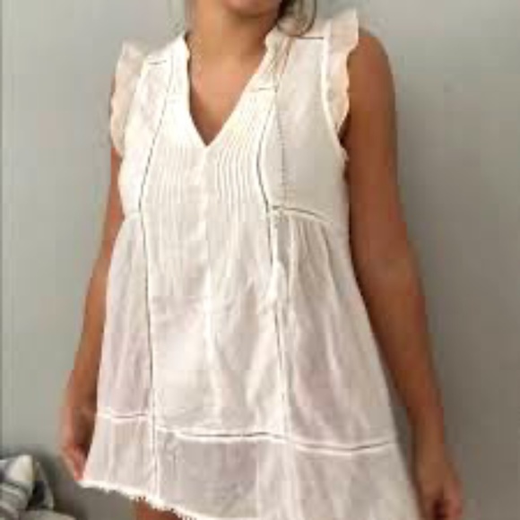 Maeve Tops - Maeve White Sleeveless Tank Top